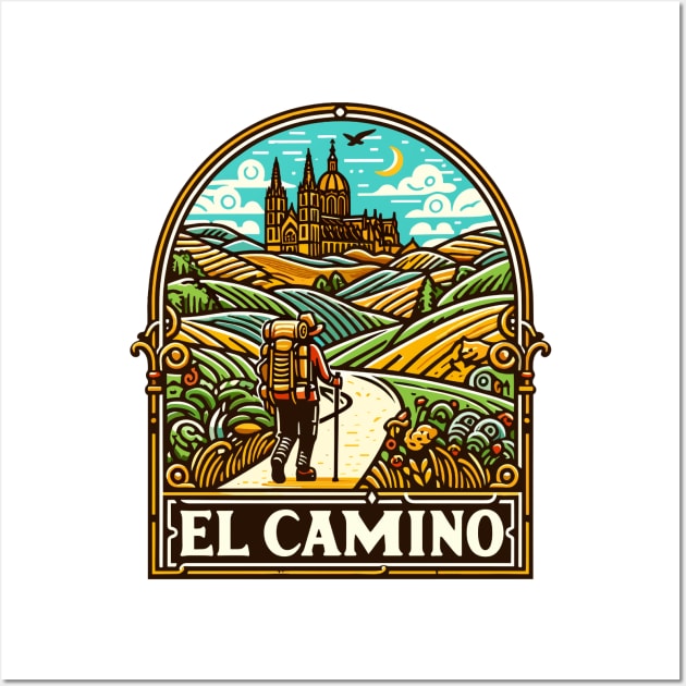 Buen Camino! El Camino de Santiago de Compostela - The Way of Saint James - Peregrino Pilgrim - Camino Frances Ingles Primitivo, Shirt, Hoodie, Mug, Tote, Sticker, Souvenir, etc Wall Art by cloudhiker